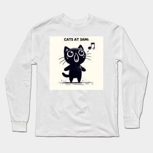 Cats at 3AM Long Sleeve T-Shirt